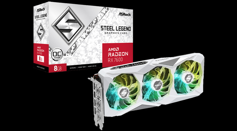 ASRock AMD Radeon™ RX 7600 Steel Legend 8GB OC การ์ดจอคุ้มค่า สีขาวสวยงาม เพื่อคอเกมทุกระดับ