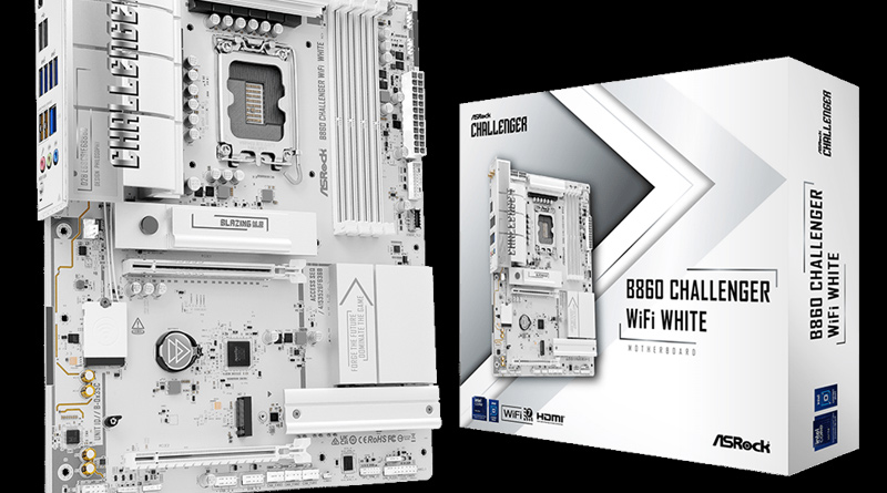 ASRock B860 Challenger WiFi White เมนบอร์ดโทนสีขาว  ที่ผสานสมรรถนะยุคใหม่เข้ากับความเรียบง่ายในการใช้งาน